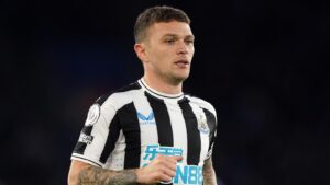 Newcastle United's Kieran Trippier during the Premier League match at the King Power Stadium, Leicester. Picture date: Monday December 26, 2022.